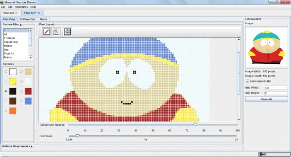 Программа для рисования пиксель-арта(Pixel-art) в Minecraft