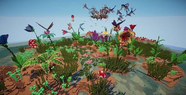 [1.5.2][Map] Giant Flower Garden Biome - гигантский цветочный биом!