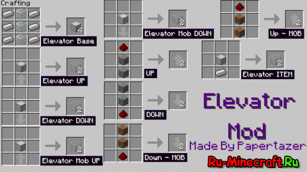 Elevator Mod - лифты в игре [1.8.9-1.5.2]