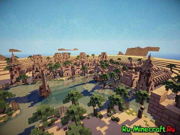 Minecraft Map Hafsah, the Desert Village &#8211; a Beautiful Village in the Desert!