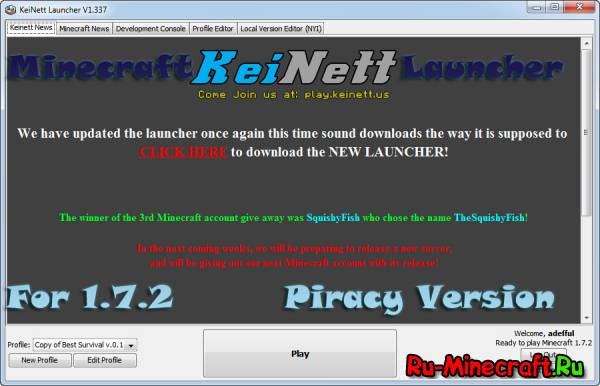 [1.0-1.7.2] KeiNett Minecraft Launcher -   !