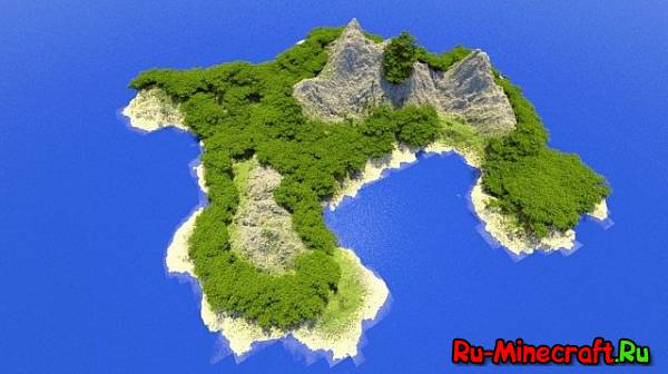 Custom Terrain - Tropical Island - Очень красивый остров [Map][1.7+] 