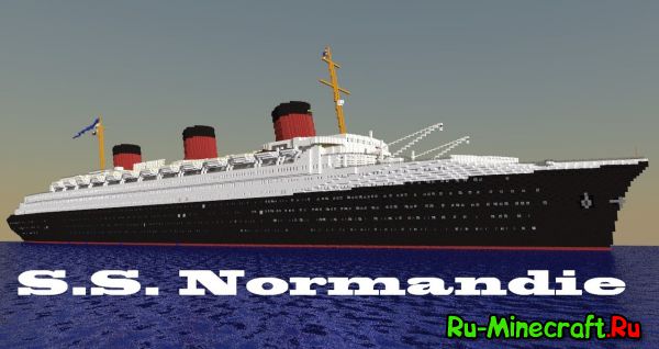 [Map] French liner SS "Normandie" -   ""