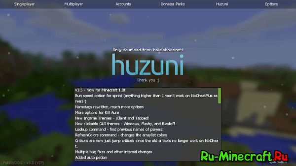 Huzuni - Один из лучших читов [Cheats][1.8] 