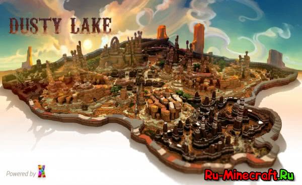 Карта Wild Wild West - Dusty Lake City, дикий запад [1.10+]