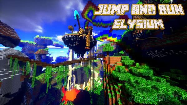 Jump and Run Elysium - паркур карта [1.10+]