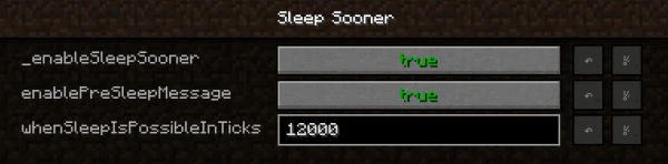 Sleep Sooner - настройка времени сна [1.20.2] [1.19.4] [1.18.2] [1.17.1] [1.16.5] [1.15.2] [1.12.2]