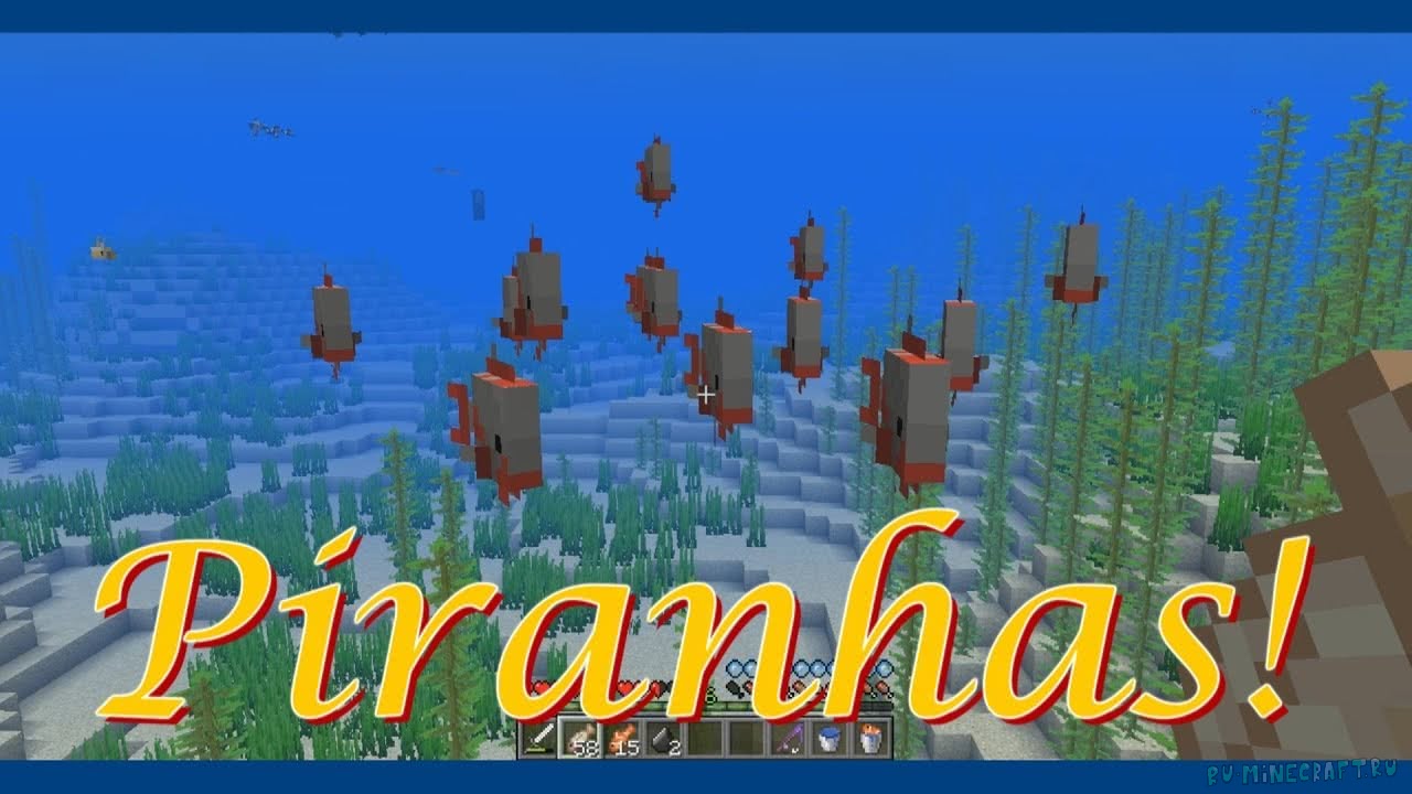 Датапак Piranhas - пираньи и новые рыбы [1.13.2] » Скачать моды для  Майнкрафт