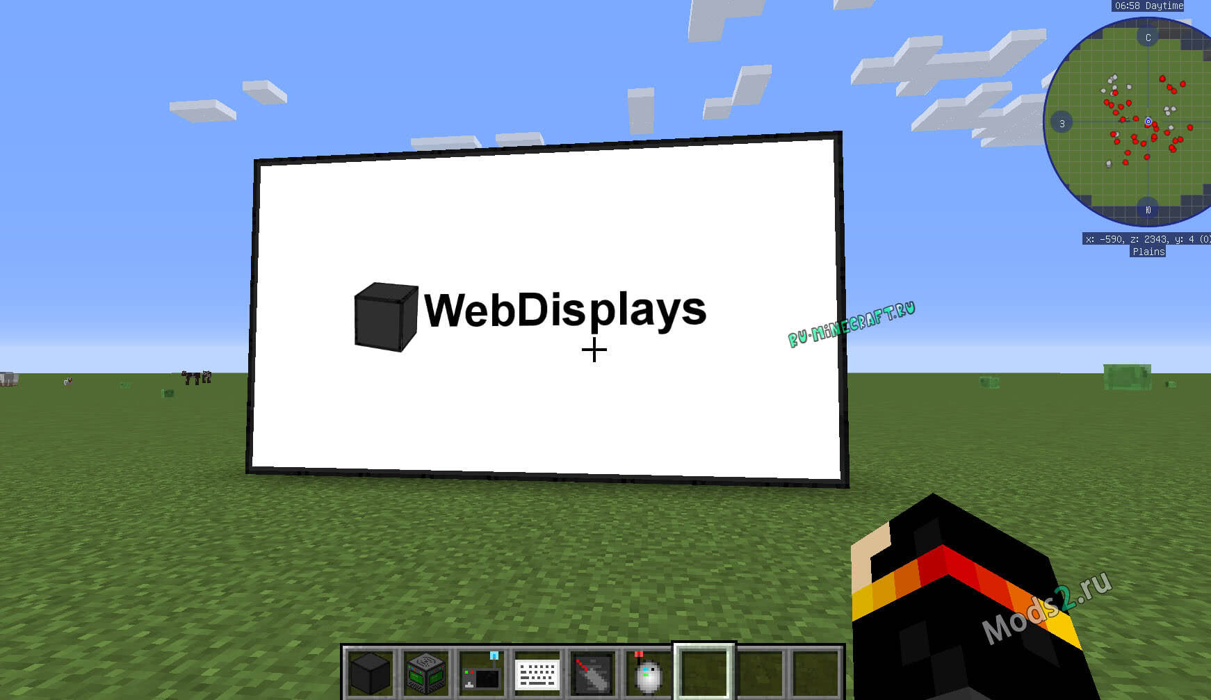 Майнкрафт мод web displays