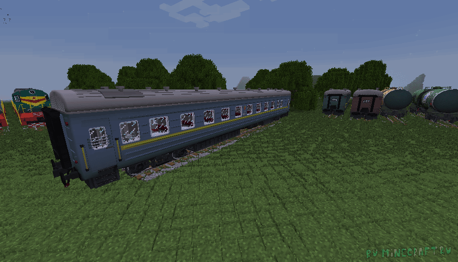 Trains mod 1.12 2. Real Train Mod 1.7.10 РЖД. Real Train Mod 1.12.2. Pack real Train RTM 1.12.2. Real Train Mod русские поезда.