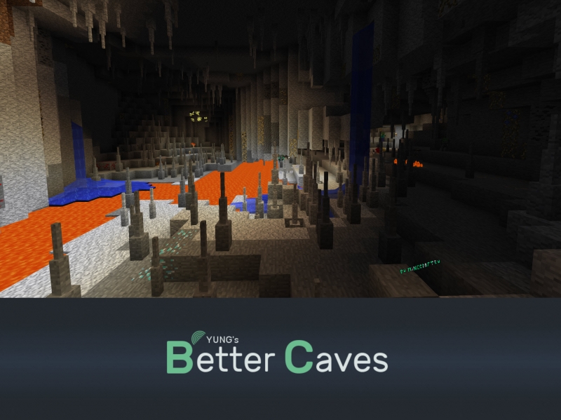 YUNG's Better Caves - более крупные и реалистичные пещеры [1.16.5] [1.15.2] [1.14.4] [1.12.2]