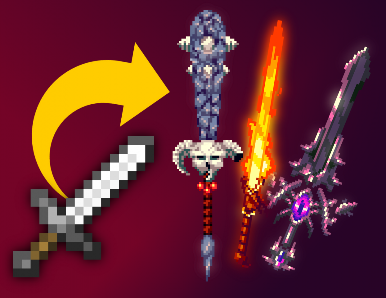 3d fantasy weapons - текстуры красивых объемных мечей [1.14.4] [1.13.2] »  Скачать Текстуры для майнкрафт, текстур паки