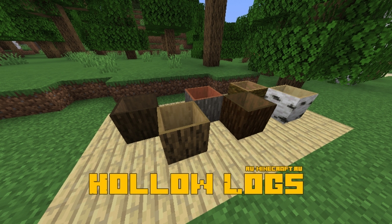 Hollow Logs - пустые внутри блоки дерева [1.16.1] [1.15.2]
