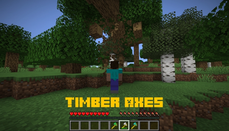 Timber Axes - топоры для рубки дерева целиком [1.15.2] [1.14.4]