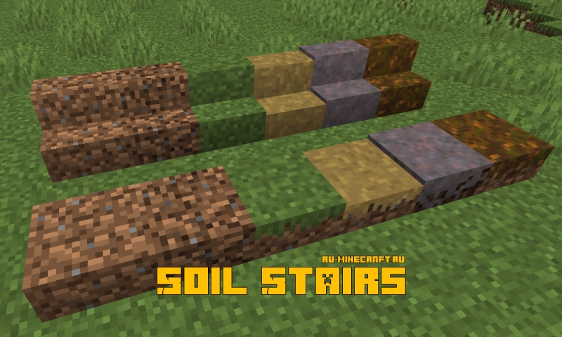 Soil Stairs - новые полублоки и лестницы [1.15.2]