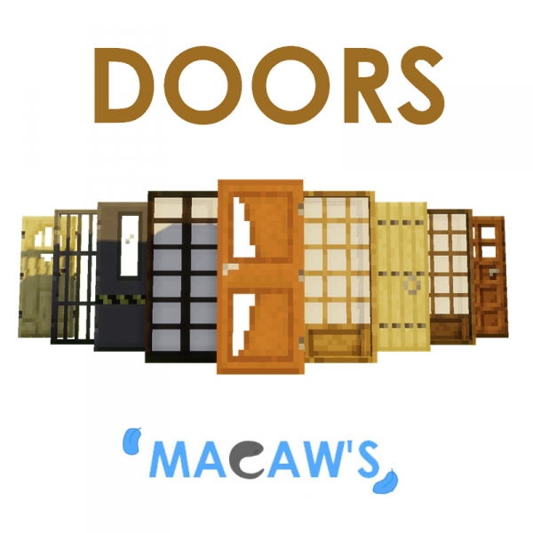 Macaw's Doors — новые двери для декора [1.18.1] [1.17.1] [1.16.5] [1.15.2] [1.12.2]