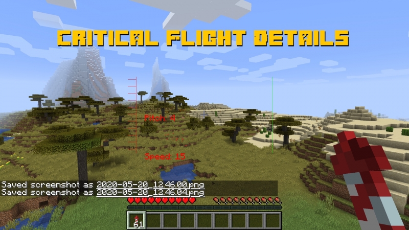 Critical Flight Details - дополнительный худ для полета [1.16.1] [1.15.2]