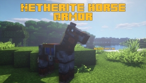 Netherite Horse Armor - незеритовая броня для лошади [1.18.1] [1.17.1] [1.16.5]