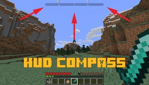 Hud Compass - компасс сверху на экране [1.18.2] [1.17.1] [1.16.5]
