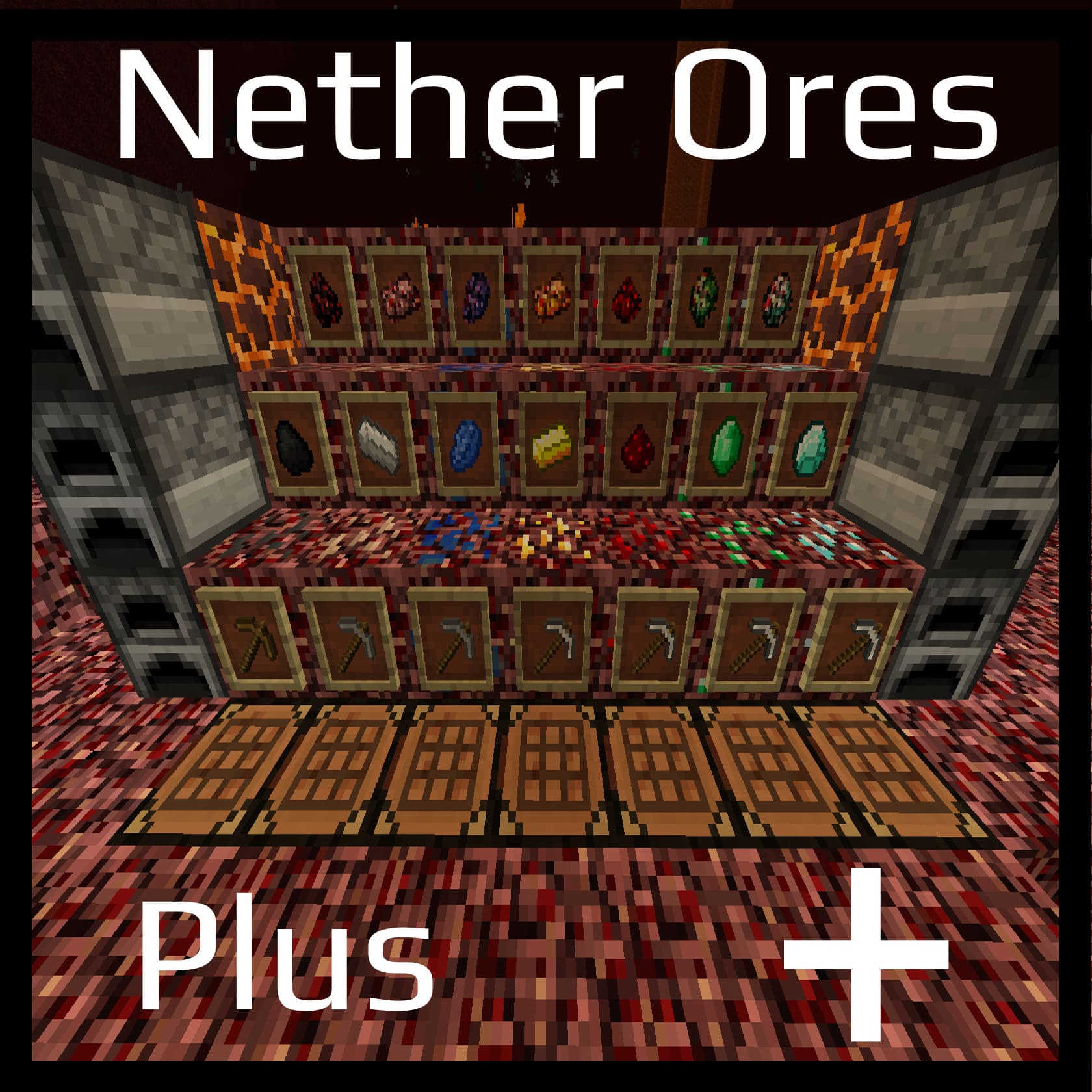 Nether Ores Plus+ - Руды В Нижнем Мире [1.20.1] [1.19.4] [1.18.2.
