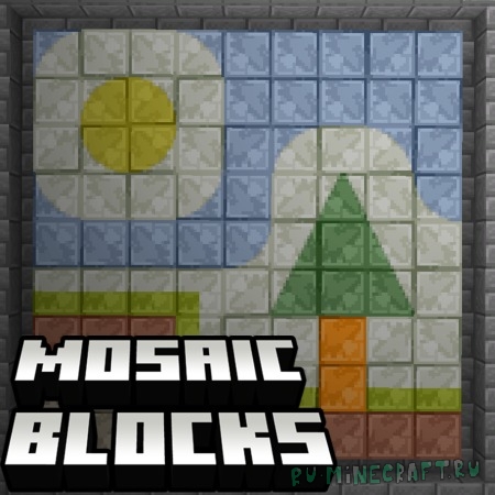 Mosaic Blocks - блоки для создания мозайки [1.18.1] [1.17.1] [1.16.5]