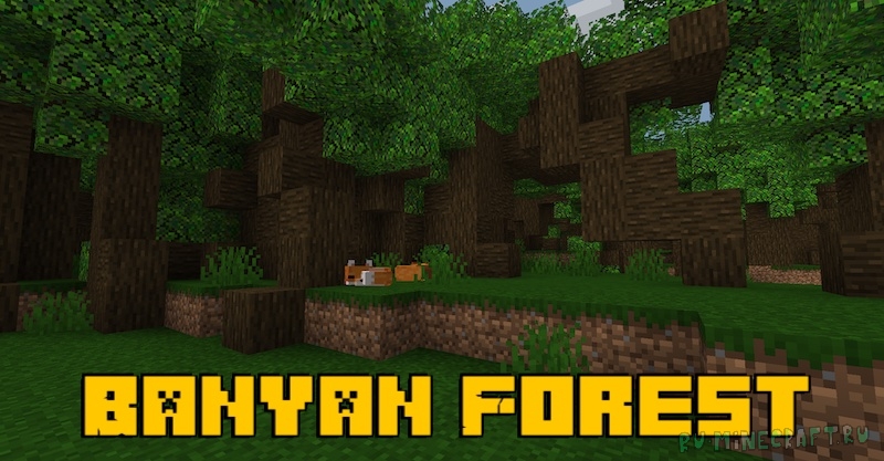 Banyan Forest - биом с новым видом дерева и лесом [1.16.5]