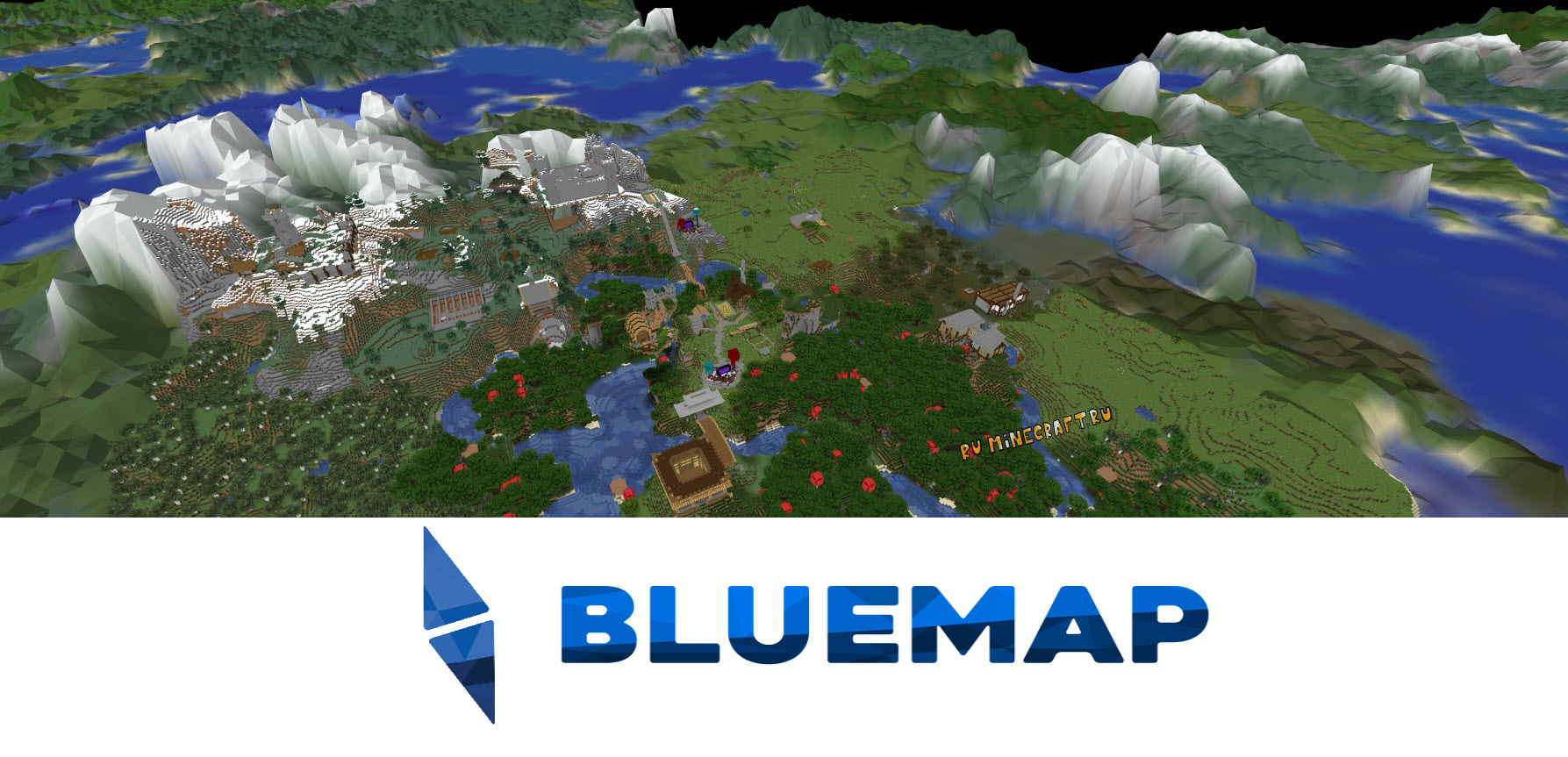 BlueMap - 3D карта вашего мира \ сервера, объемная полноценная WEB карта[1.20.2] [1.19.4] [1.18.2] [1.16.5] » Скачать моды для Майнкрафт