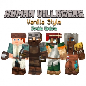Human Villagers - Vanilla Style - реалистичные текстуры жителей [1.16.5] [16x]