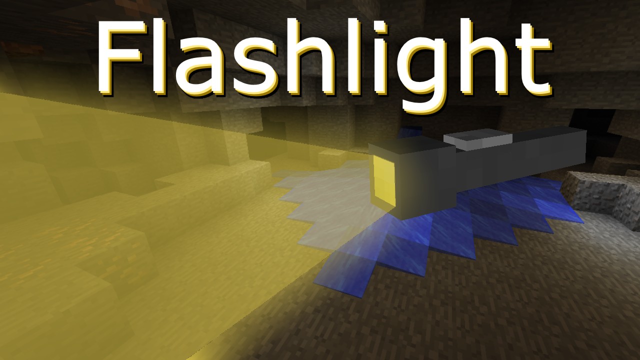 Мод Flashlight mod - добавит в майнкрафт фонарик