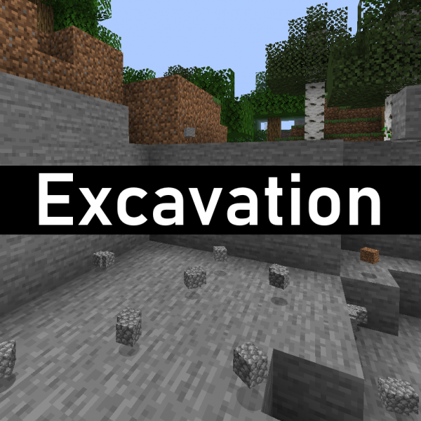 Excavation - быстрая добыча скоплений блоков [1.19.2] [1.18.2] [1.17.1] [1.16.5]