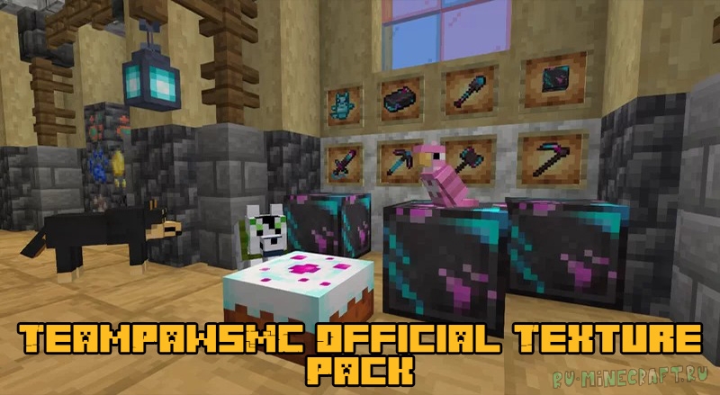 TeamPawsMC Official Texture Pack - солянка из рандомных текстур [1.18.1] [16x]