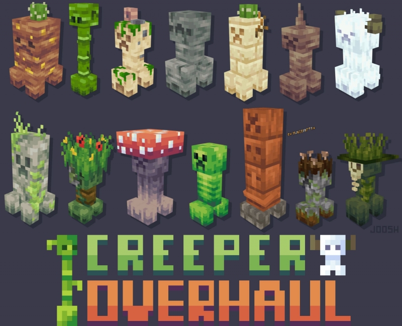 Creeper Overhaul - криперы биомов [1.19.2] [1.18.2]