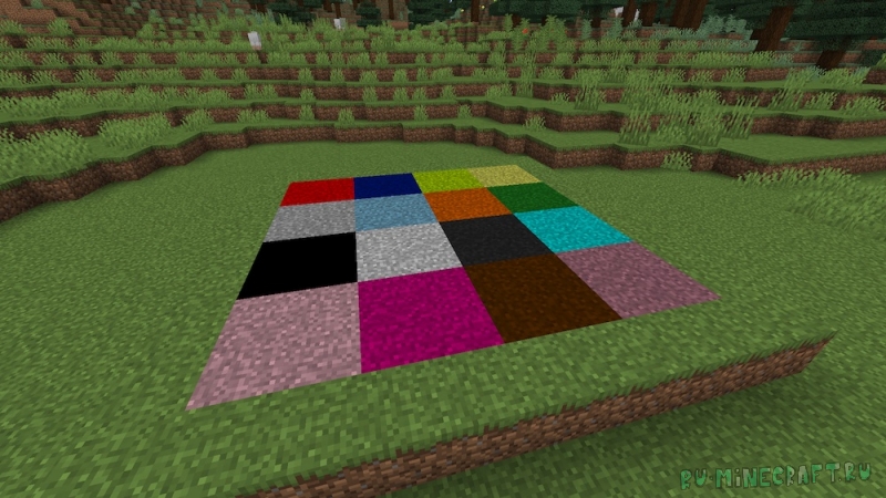 Grass Colours - разноцветные блоки с землей [1.16.5]
