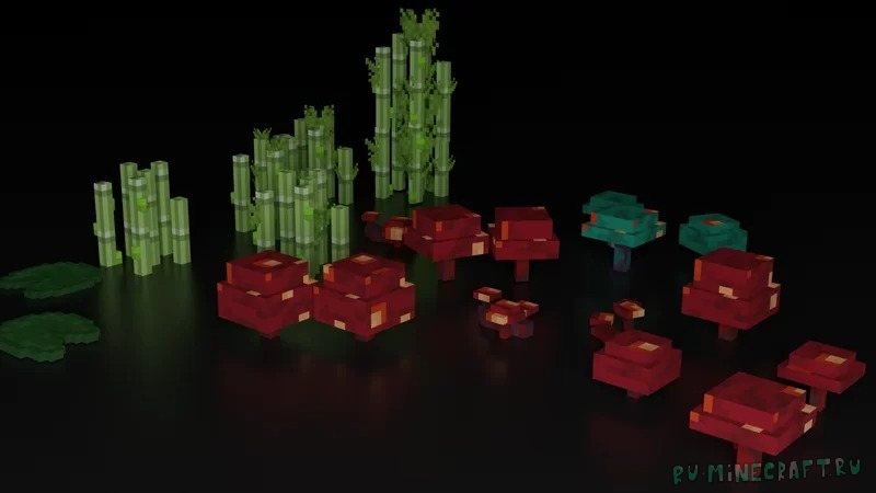 3D Minecraft (Flora Enhanced) - 3д растительность [1.18.2] [16x]
