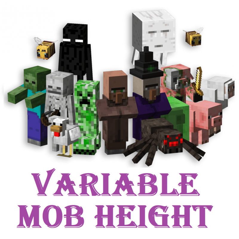 Variable Mob Height - случайный размер мобов [1.19.3] [1.18.2] [1.17.1] [1.16.5]