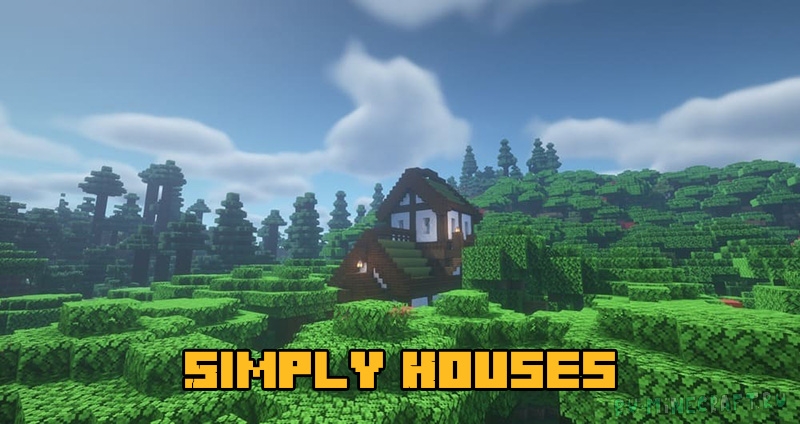 Simply Houses - спавн простых домов в мире [1.20.1] [1.19.4] [1.18.2]