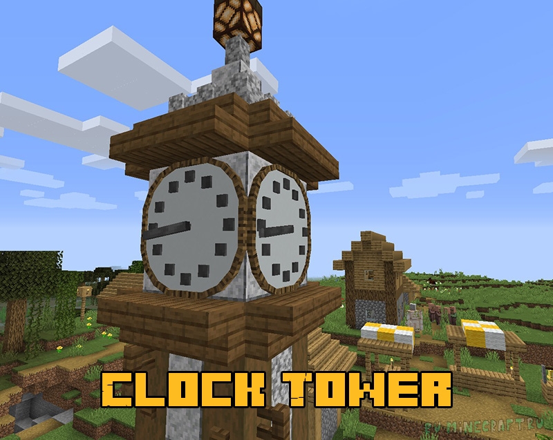 Clock Tower - большие часы для башни [1.18.2] [1.16.5]