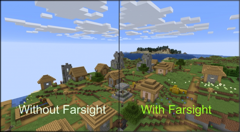 Farsight - увеличенная дальность прорисовки на сервере [1.19.1] [1.18.2] [1.17.1] [1.16.5]