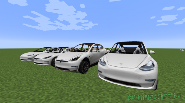  Tesla Cars - Электрические автомобили Tesla [1.12.2]