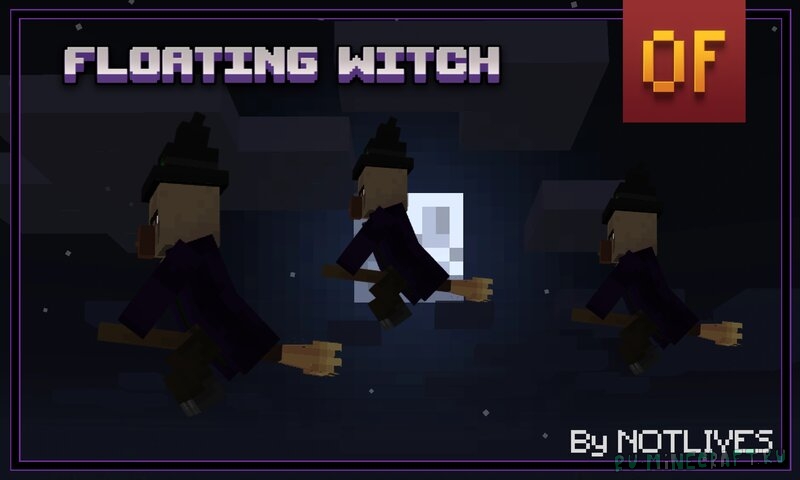 Floating witch - ведьма на метле [1.19.2] [1.18.2] [1.17.1] [1.16.5] [16x]