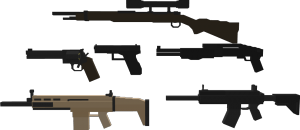 Simple Animated Guns - простое проработанное оружие [1.20.1] [1.19.2] [1.18.2]