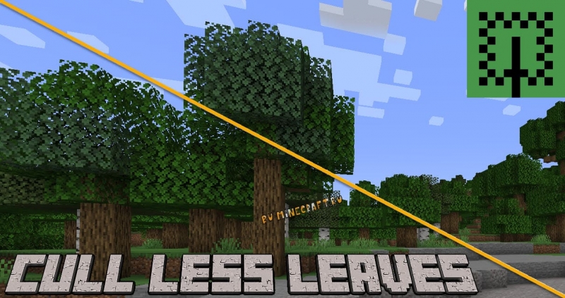 Cull Less Leaves - улучшение производительности листьев [1.19.2] [1.18.2]