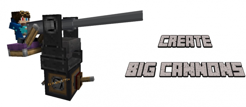 Create Big Cannons - пушки, автоматические орудия для криэйт [1.19.2] [1.18.2]