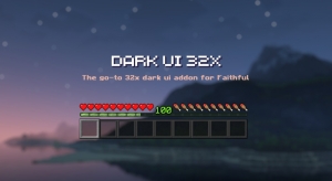 Dark UI 32x - темный интерфейс в стиле faithful [1.19.3] [1.18.2] [1.17.1] [32x]