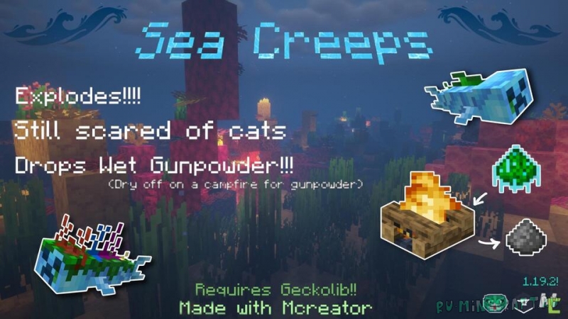 Sea Creeps - морские криперы [1.20.1] [1.19.2]
