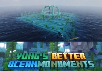 YUNG's Better Ocean Monuments - новая подводная крепость [1.20.1] [1.19.4] [1.18.2]