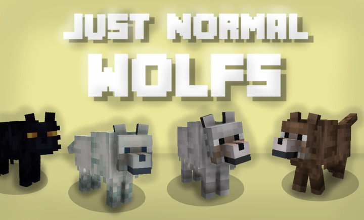 Just Normal Wolfs - простые обычные волки [1.20.1] [1.19.4] [1.18.2] [16x]