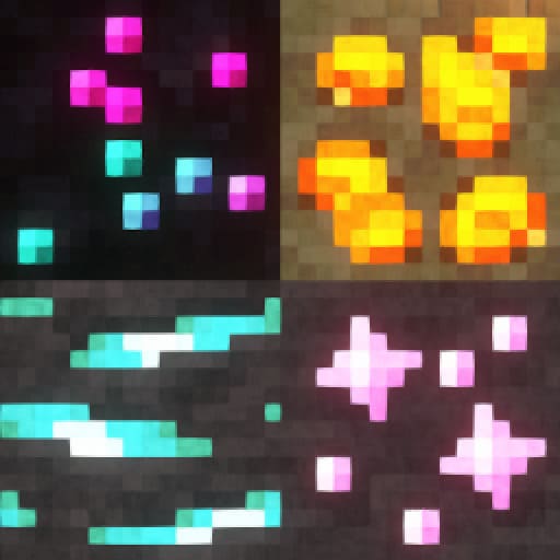 Glowing Ores - светящиеся руды [1.20.1] [1.19.4] [1.18.2] [16x]