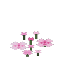 Блок розовых лепестков