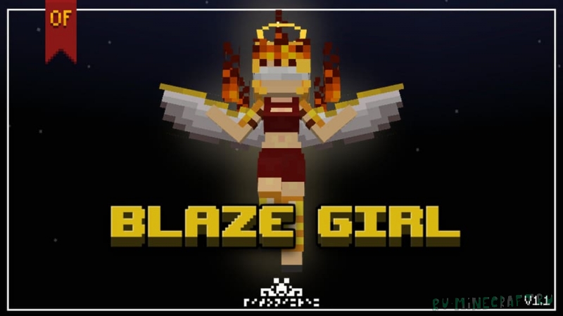 Blaze Girl Remake - девушка ифрит [1.19.4] [1.18.2] [1.17.1] [16x]